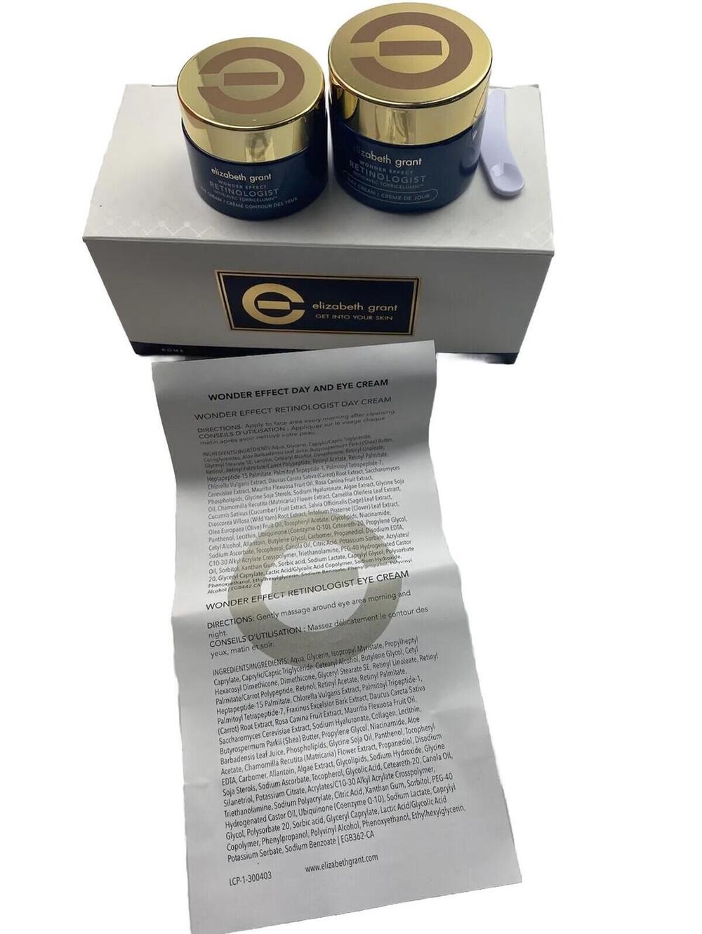 Elizabeth Grant Day & Eye Cream Skincare Set, Anti-Aging Treatment, New